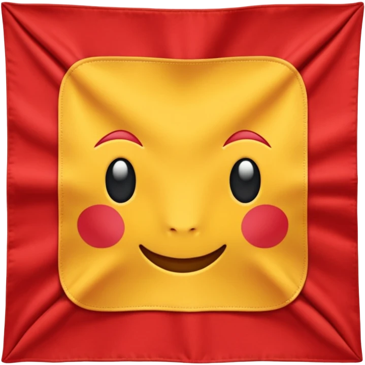 maak een emoticon van alleen een rood zakdoek geen andere dingen er op heen, zo'n oudewetse zakdoek rood emoji