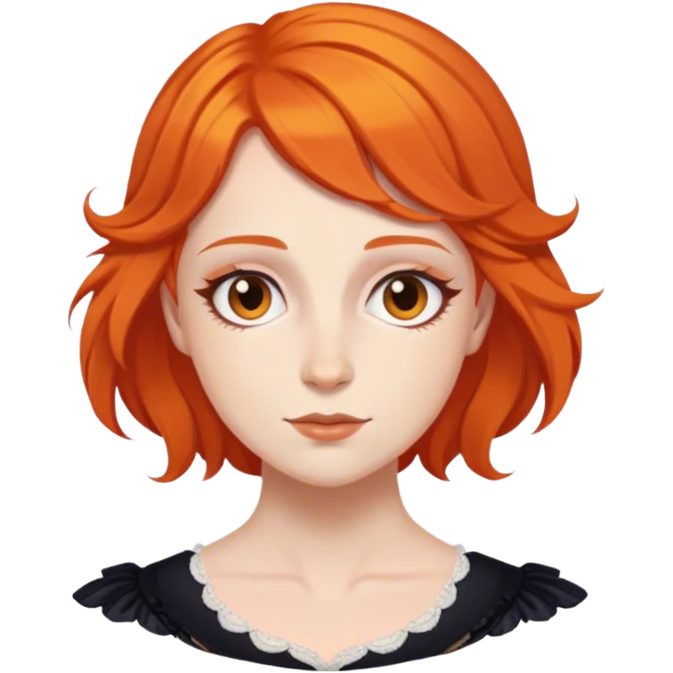penelope featherington bridgerton and orange haired emoji