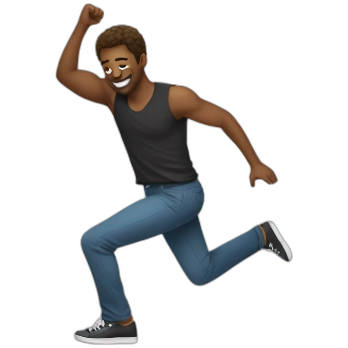 Person doing the stanky leg dance emoji