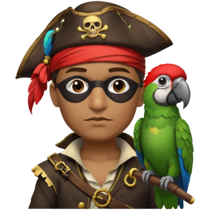 pirate and parrot emoji