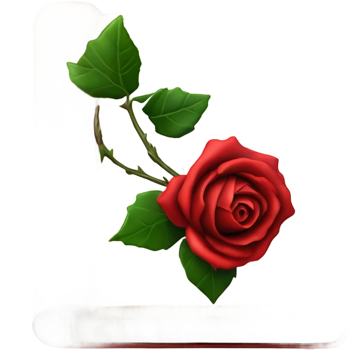 Journal with red rose emoji
