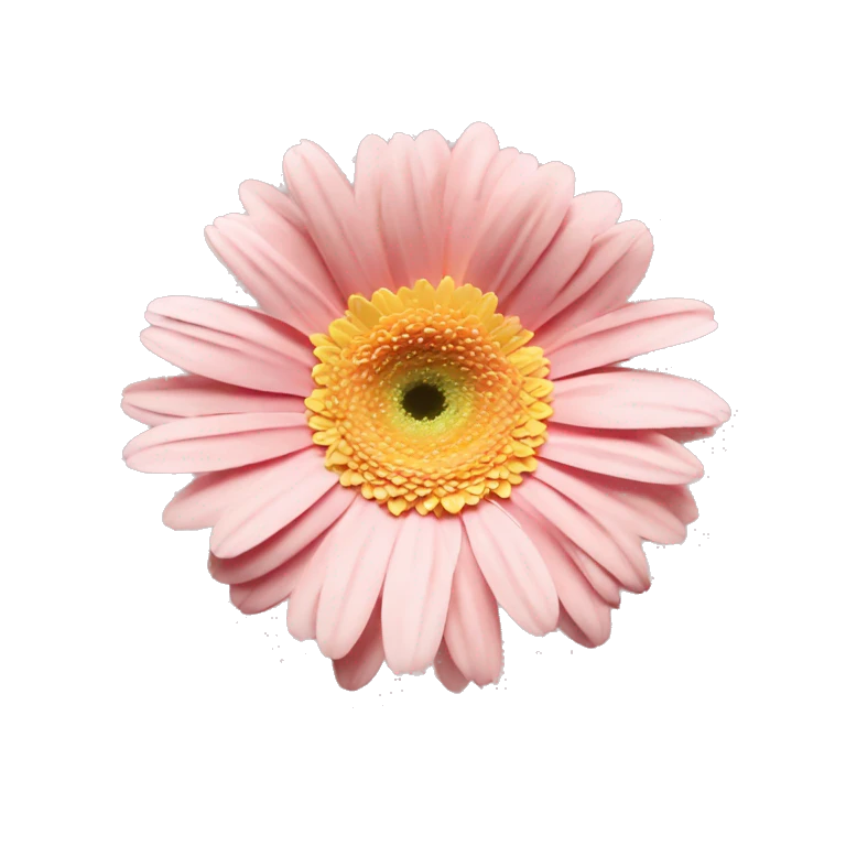 pale pink and yellow one flower gerbera emoji