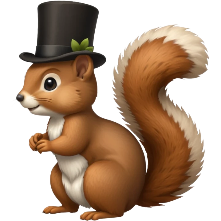 squirrel with a top hat emoji