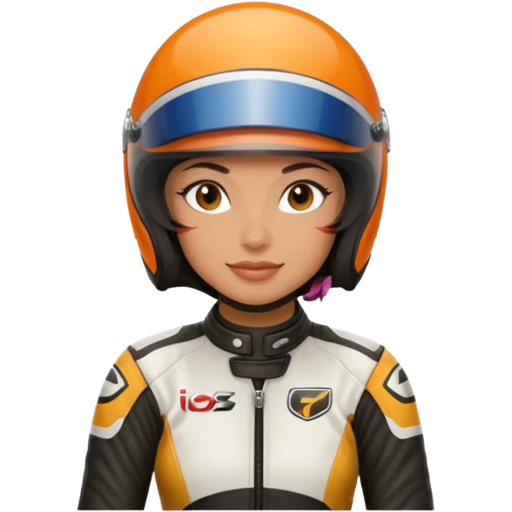female motorcycle racer emoji