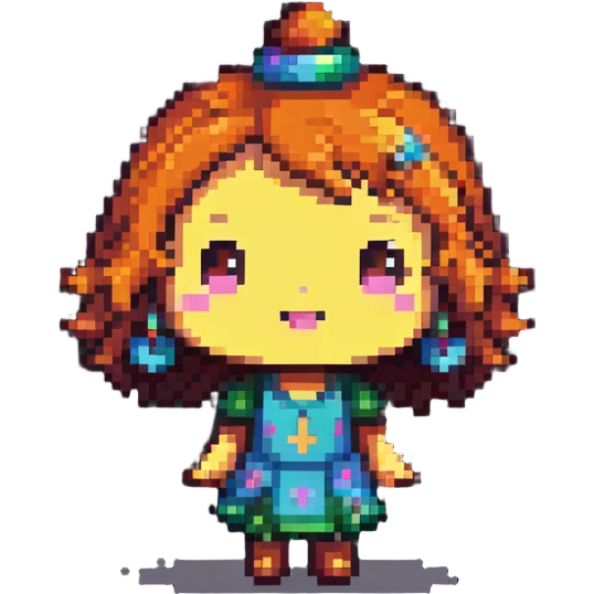 playful cartoon character, chibi proportions, cheerful pose emoji