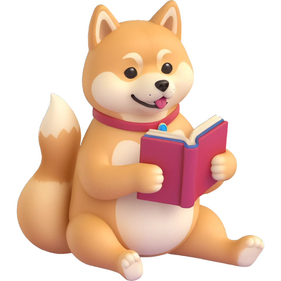 shiba inu reading emoji