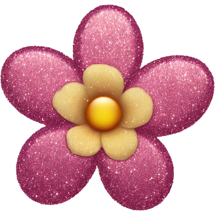 Glittery flower emoji