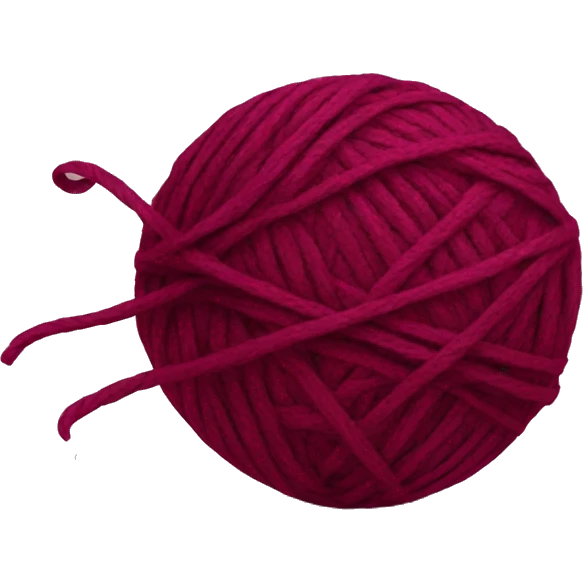 Burgundy yarn ball emoji