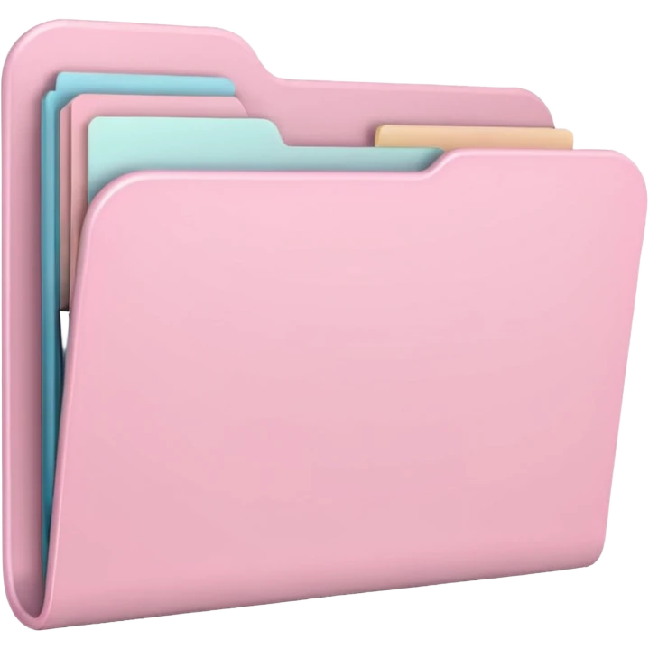 pastel pink folder aesthetic emoji