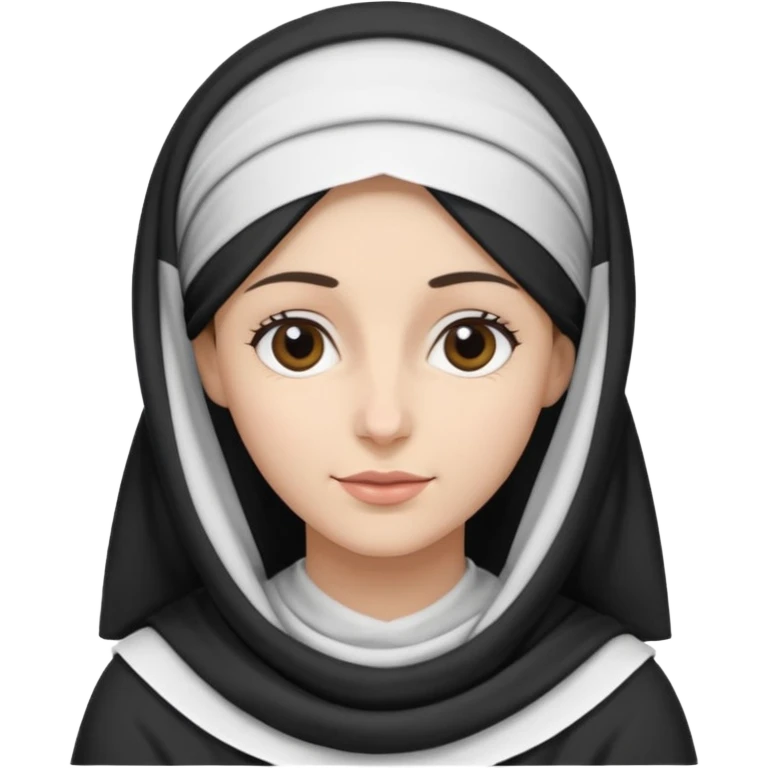 religious jewish woman with kercheif on head black and white emoji
