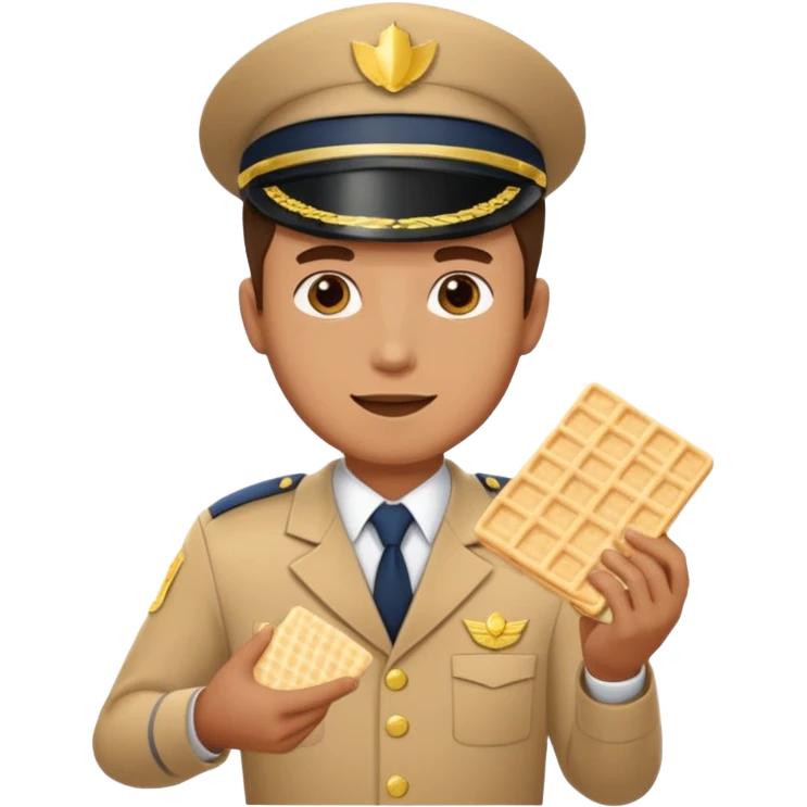 A mam delivering wafers fast emoji