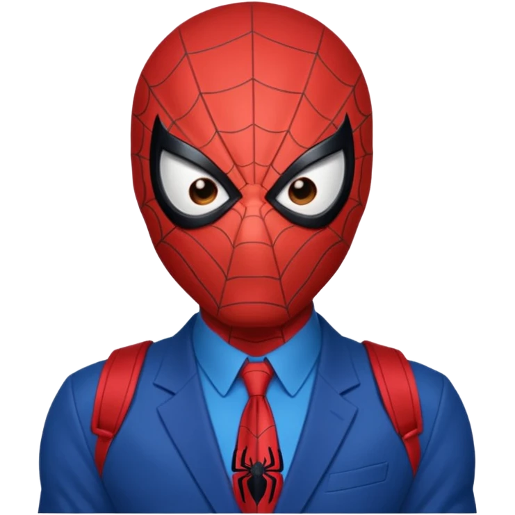 Homem aranha bravo rosto emoji