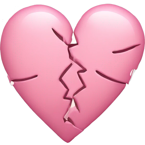 Soft pink broken heart  emoji