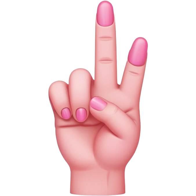A pink middle finger emoji