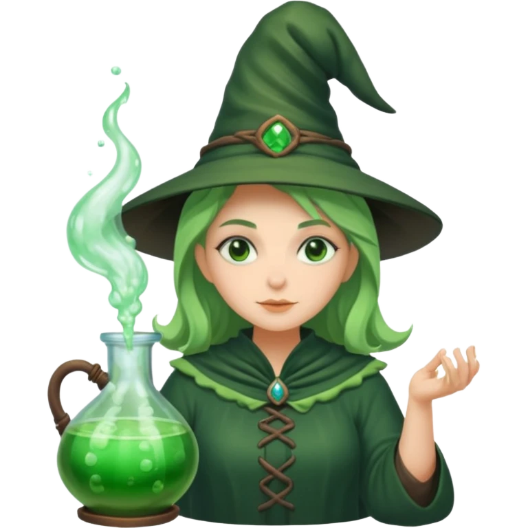 green witch cooking potion emoji