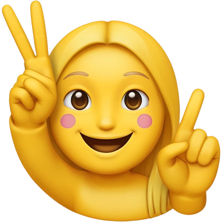 emoji face smiling with peace sign hand emoji