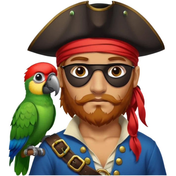 pirate and parrot emoji
