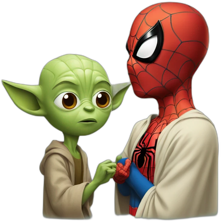 Spider Man Speaking with Yoda emoji