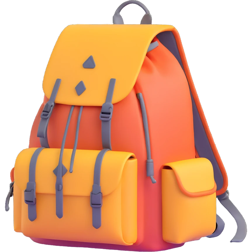 camping backpack emoji