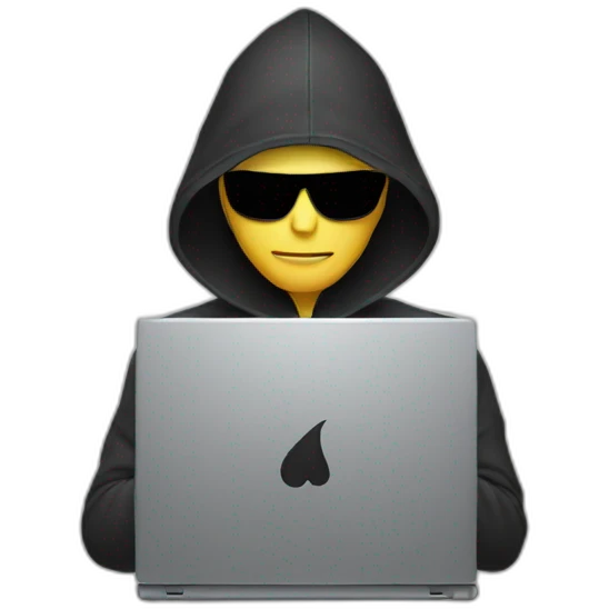 Hacker with laptop emoji