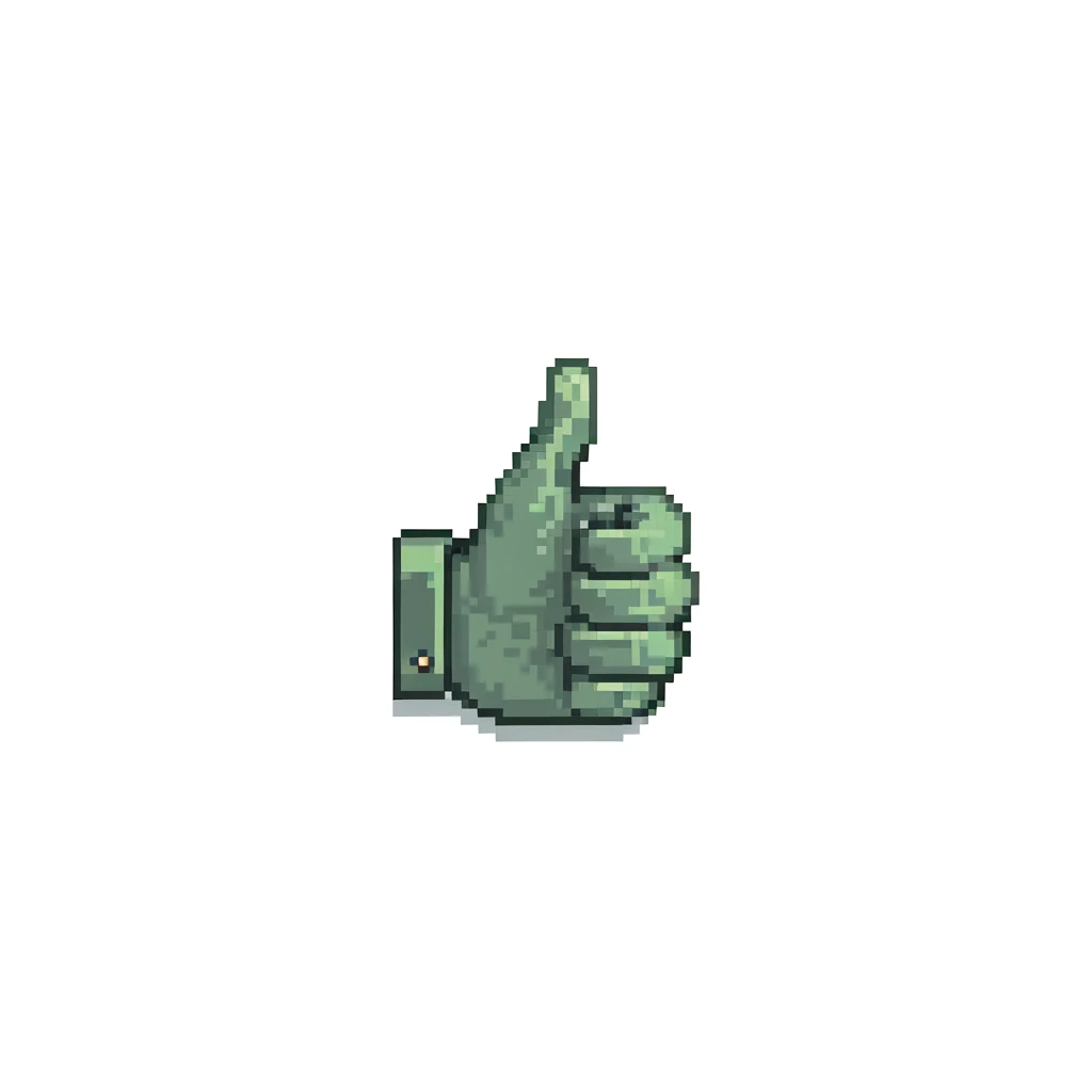 thumbs up with bright background emoji