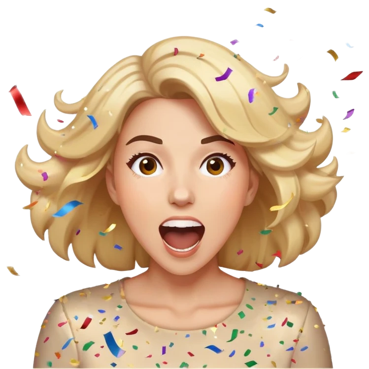 Woman so excited her head is exploding ￼ emoji