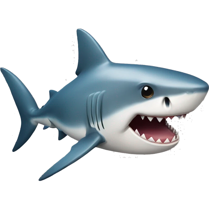 Shark winking his eye while nodding emoji