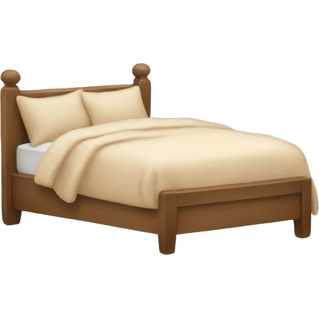 Cozy beige bed emoji