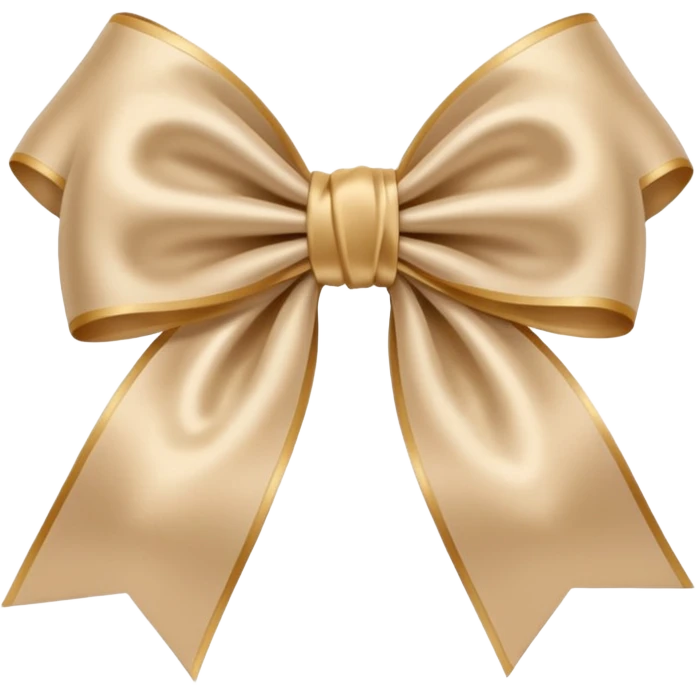 Beige bow emoji