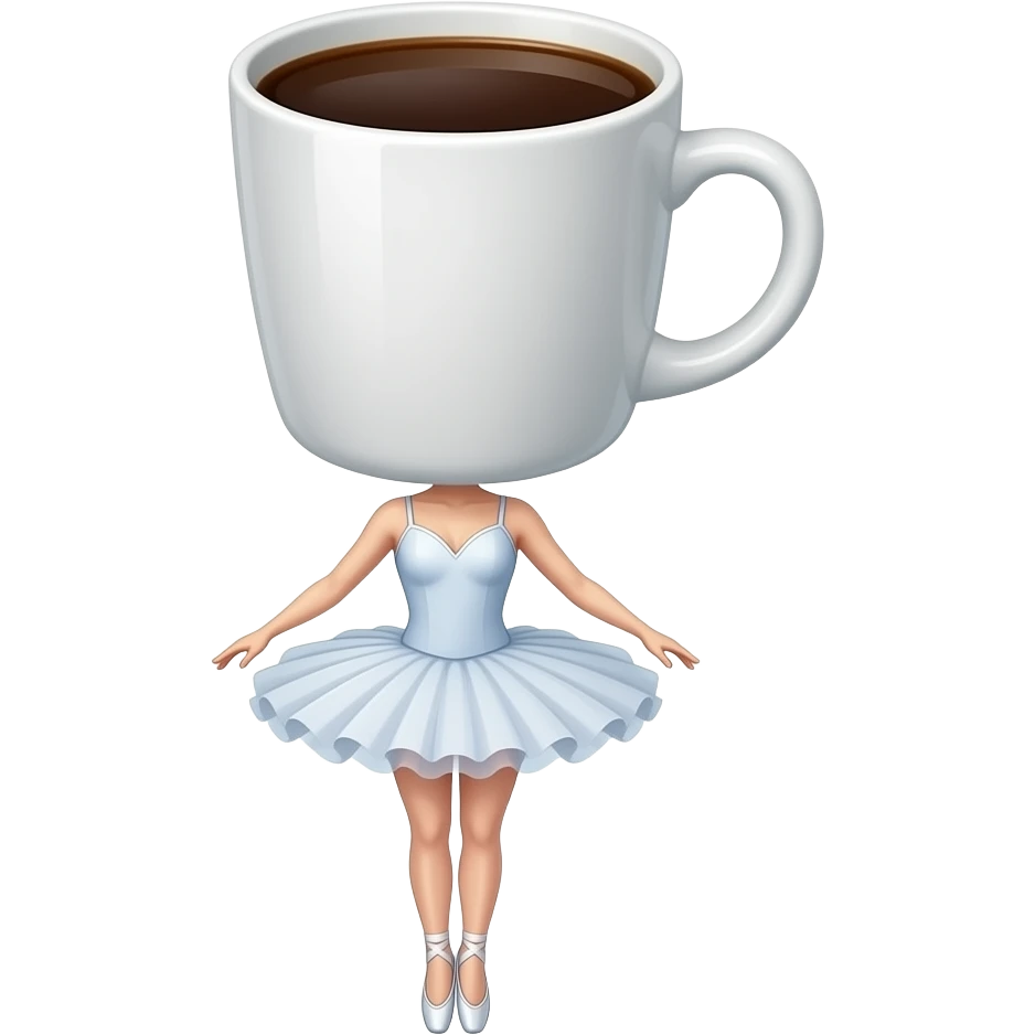 Ballerine à tête de café emoji