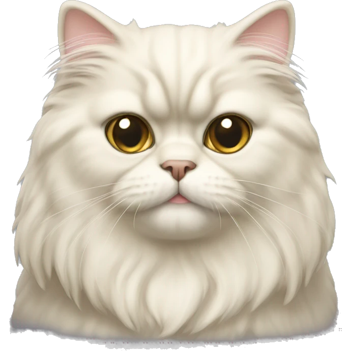 cream persian cat  emoji