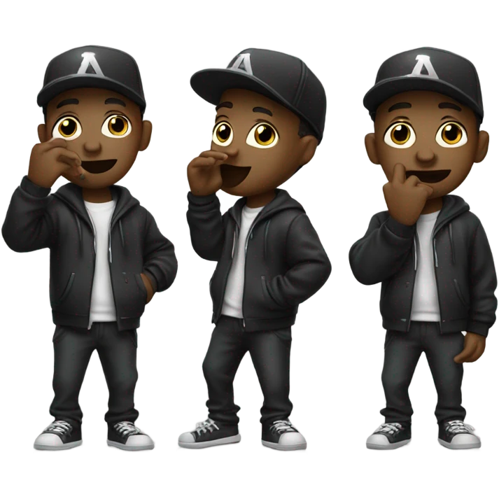 Black rapper plugging his nose  emoji