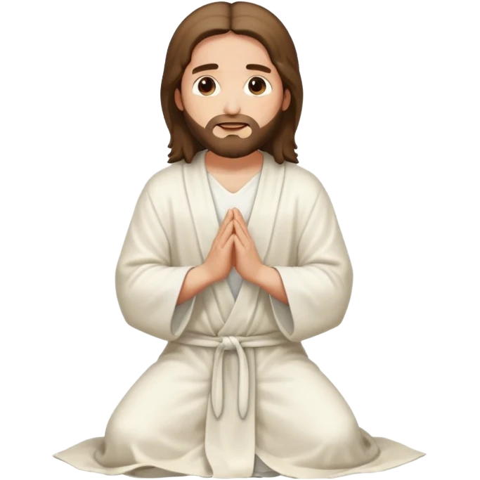 Jesus kneeling emoji