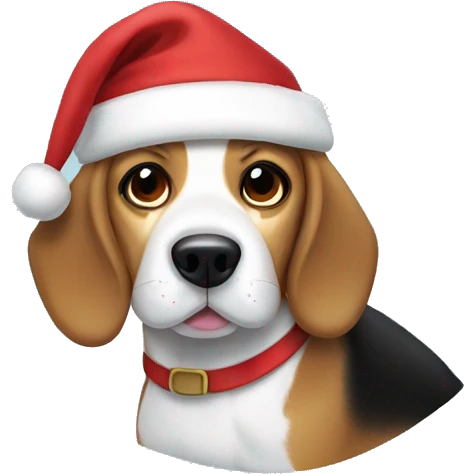 Christmas beagle emoji