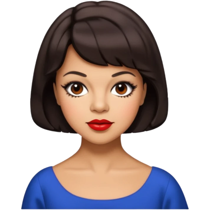 Florence Ballard with dark brown hair emoji