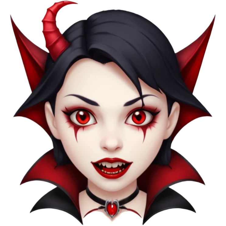 Vampire devil girl emoji