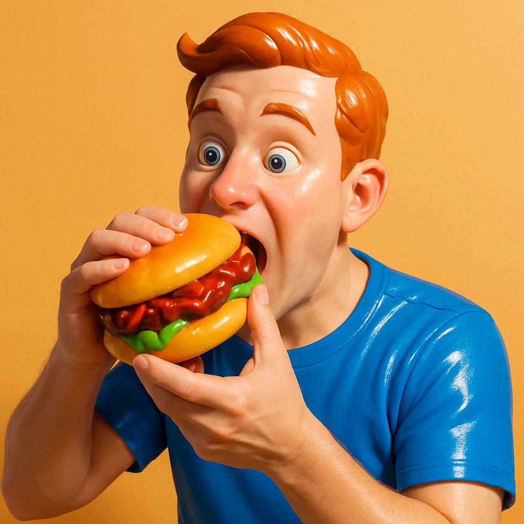 person eating sloppy joe emoji