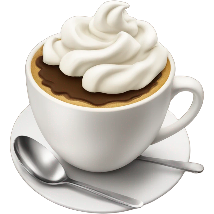 Coffee with whipped cream  emoji