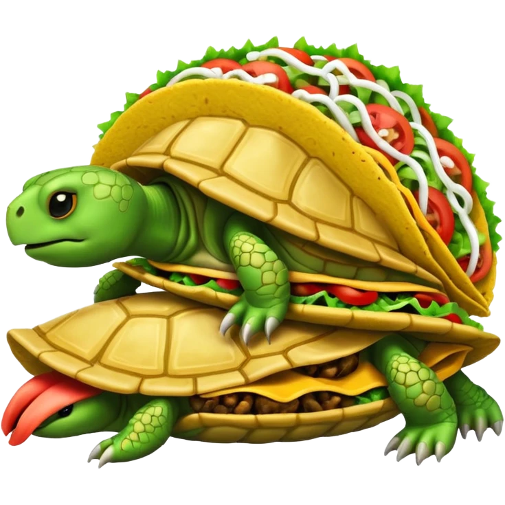 taco eating turtle emoji