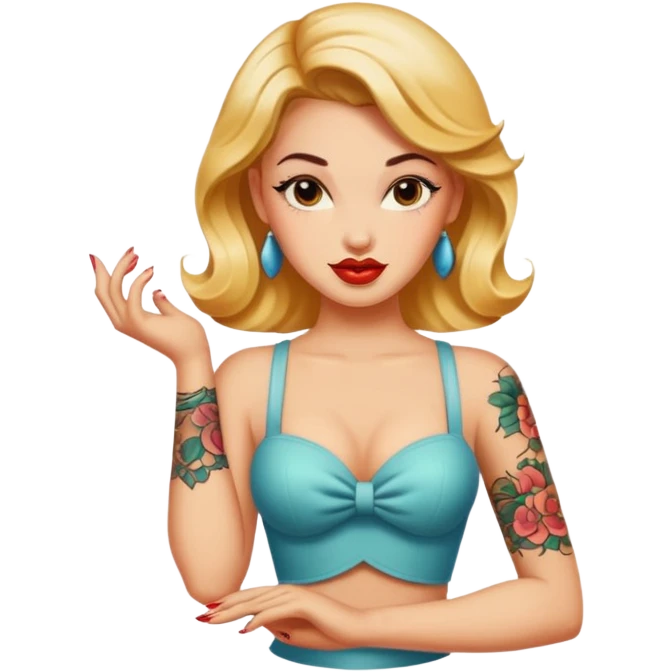 arm pin up tattoo  emoji