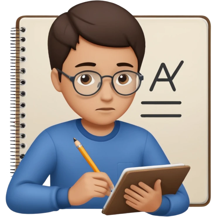 persona cuaderno apuntando emoji