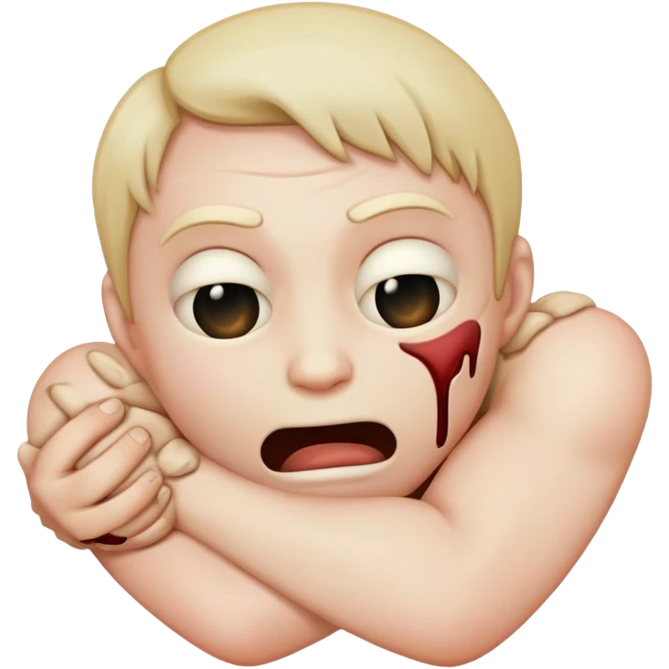 Emoji strangling itself  emoji