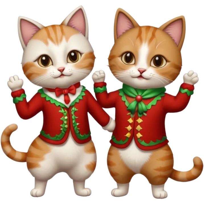 Cats couple salsa dancing  emoji