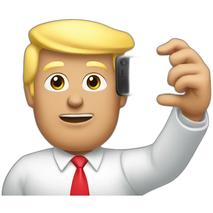 trump taking a selfie emoji