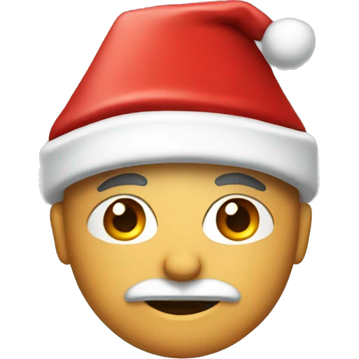 Doc wearing a santa hat emoji