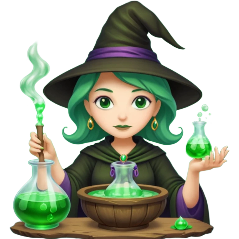green witch cooking potion emoji