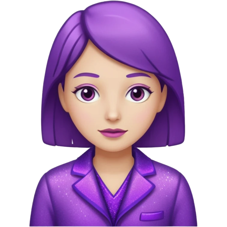 supervisor wearing glitter purple glittery clothes emoji