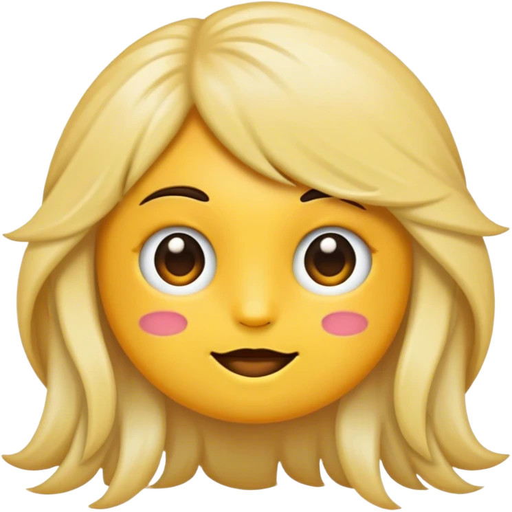 Crea emoji con chasquillas pelo largo y blanca emoji