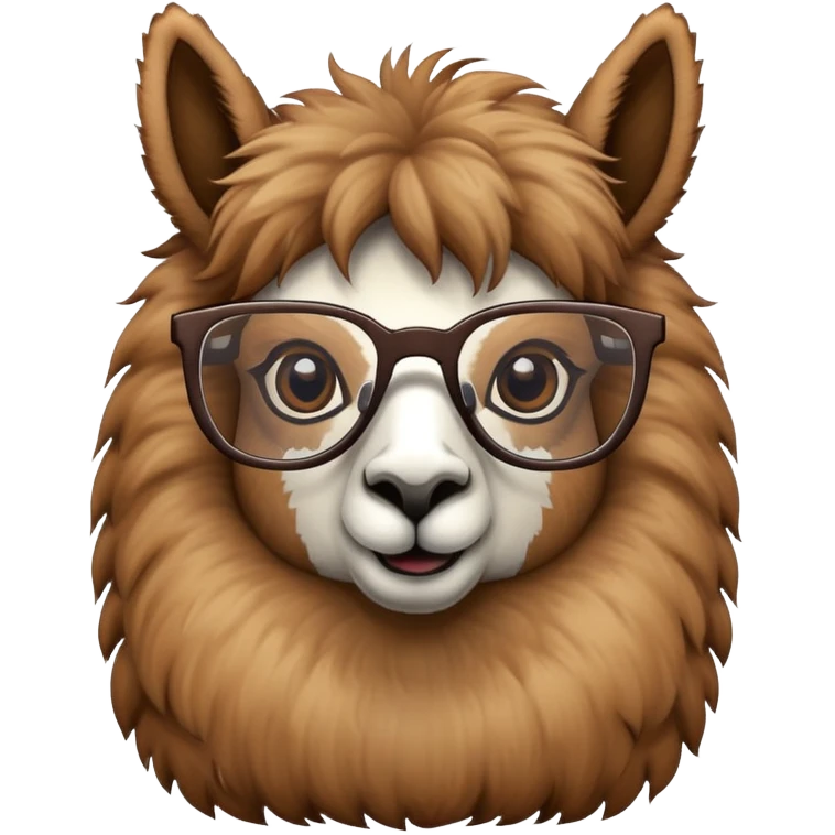 Llama with glasses emoji