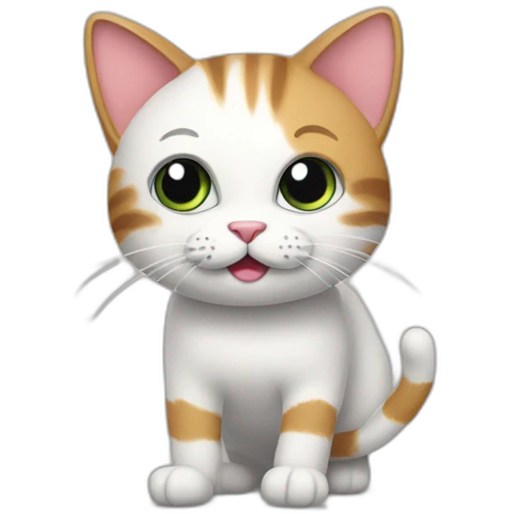 cat with socks on the tail emoji